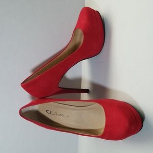 CL by Laundry Red Platform Stiletto Heels